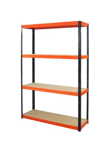Regały - Regał Helios 180x110x50 cm 4 półki/275kg Niebiesko-Biały - product 36