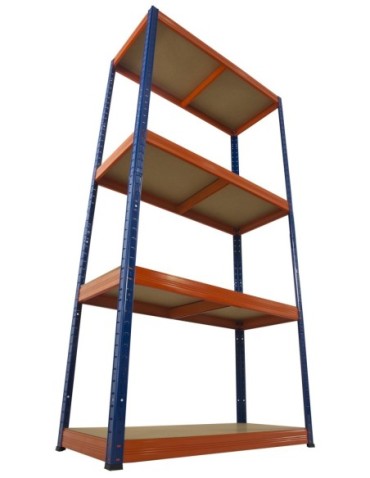 Regały - Regał Helios 180x110x50 cm 4 półki/275kg Niebiesko-Biały - product 43