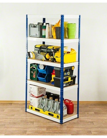Regały - Regał Helios 180x100x60 cm 5 półek/275kg Niebiesko-Biały - product 30