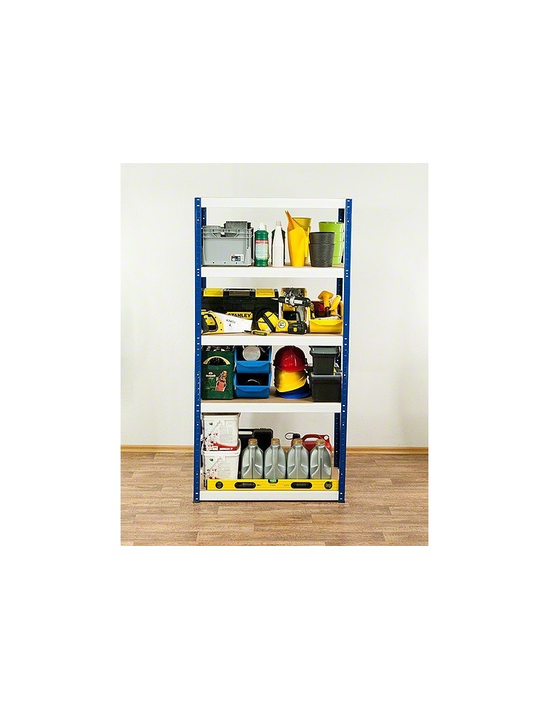 Regały - Regał Helios 180x100x60 cm 5 półek/275kg Niebiesko-Biały - product b2b.wamar.biz 31