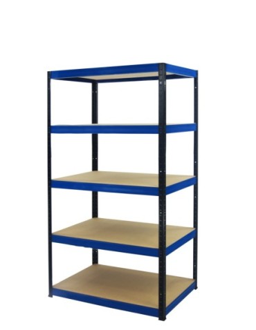 Regały - Regał Helios 180x100x60 cm 5 półek/275kg Niebiesko-Biały - product 39