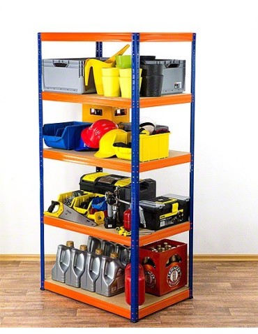 Regały - Regał Helios 180x110x50 cm 5 półek/275kg Niebiesko-Biały - product 32