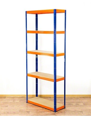 Regały - Regał Helios 196x75x30 cm 5 półek/275kg Niebiesko-Biały - product 27