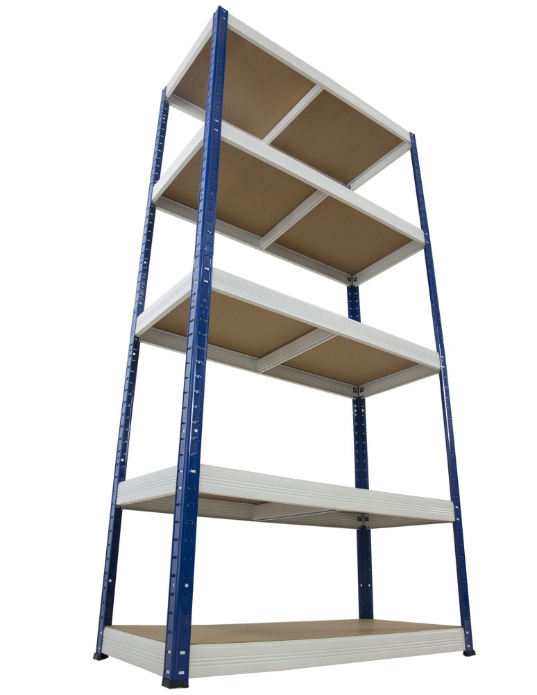Regały - Regał Helios 196x75x30 cm 5 półek/275kg Niebiesko-Biały - product b2b.wamar.biz 46