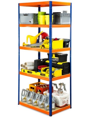 Regały - Regał Helios 213x90x60 cm 5 półek/275kg Niebiesko-Biały - product 23
