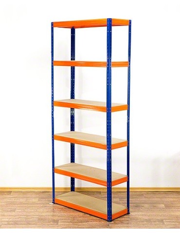 Regały - Regał Helios 213x75x60 cm 6 półek/275kg Niebiesko-Biały - product 24