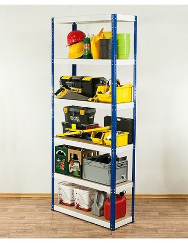 Regały - Regał Helios 213x75x60 cm 6 półek/275kg Niebiesko-Biały - product 27