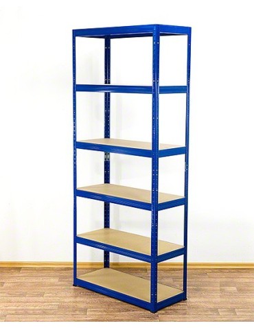 Regały - Regał Helios 213x75x60 cm 6 półek/275kg Niebiesko-Biały - product 29