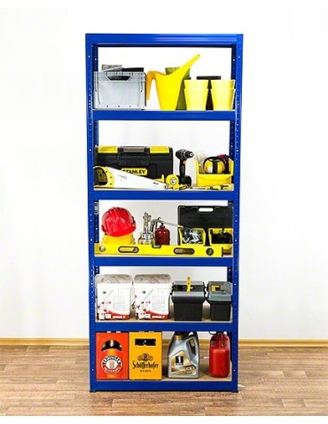 Regały - Regał Helios 213x75x60 cm 6 półek/275kg Niebiesko-Biały - product 31