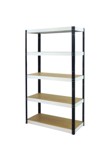 Regały - Regał Helios 180x100x30 cm 5 półek/350kg Niebiesko-Biały - product 37