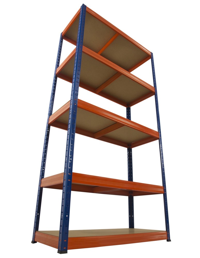 Regały - Regał Helios 180x100x30 cm 5 półek/350kg Niebiesko-Biały - product b2b.wamar.biz 45