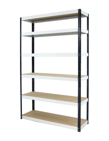 Regały - Regał Helios 213x110x50 cm 6 półek/275kg Czarno-Niebieski - product 12