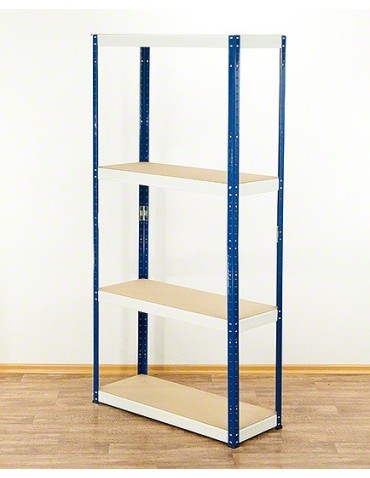 Regały - Regał Helios 180x75x40 cm 4 półki/350kg Czarno-Niebieski - product 3