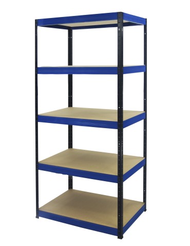 Regał Helios 180x120x50 cm 5 półek/350kg Czarno-Niebieski