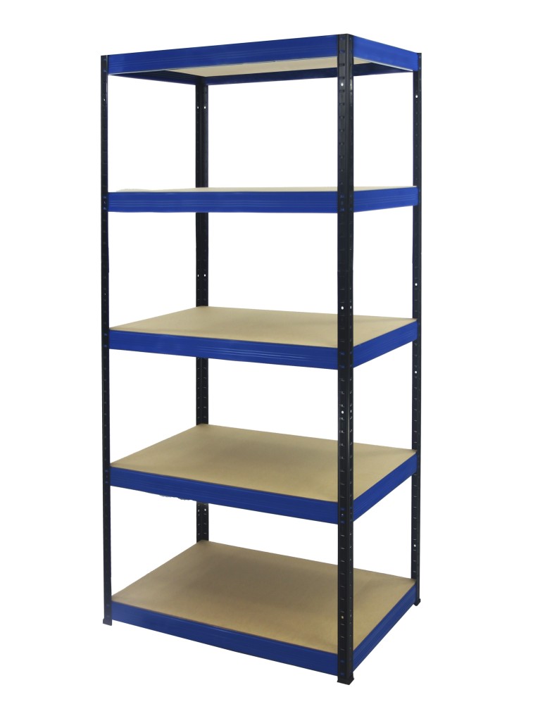 Regały - Regał Helios 180x120x50 cm 5 półek/350kg Czarno-Niebieski - product b2b.wamar.biz 1
