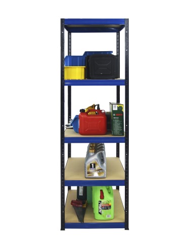 Regały - Regał Helios 180x120x50 cm 5 półek/350kg Czarno-Niebieski - product 6