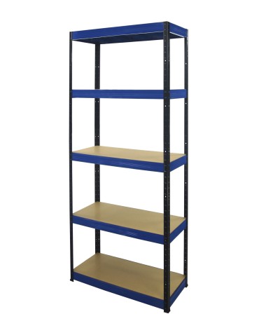 Regał Helios 180x120x60 cm 5 półek/350kg Czarno-Niebieski