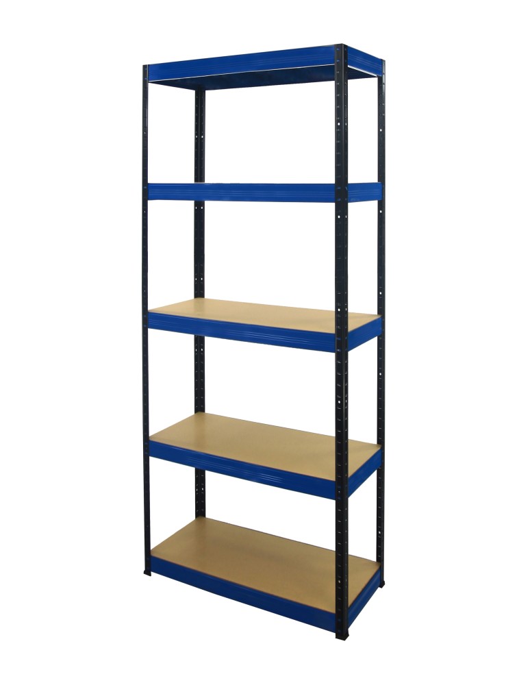 Regały - Regał Helios 213x110x45 cm 5 półek/350kg Czarno-Niebieski - product b2b.wamar.biz 1