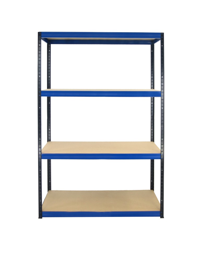 Regały - Regał Helios 180x120x60 cm 4 półki/400kg Czarno-Niebieski - product b2b.wamar.biz 1