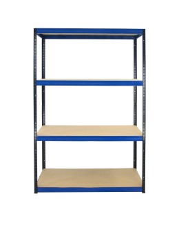 Regał Helios 180x120x60 cm 4 półki/400kg Czarno-Niebieski