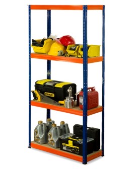 Regał Helios 180x120x35 cm 4 półki/175kg Czarno-Biały - product 2