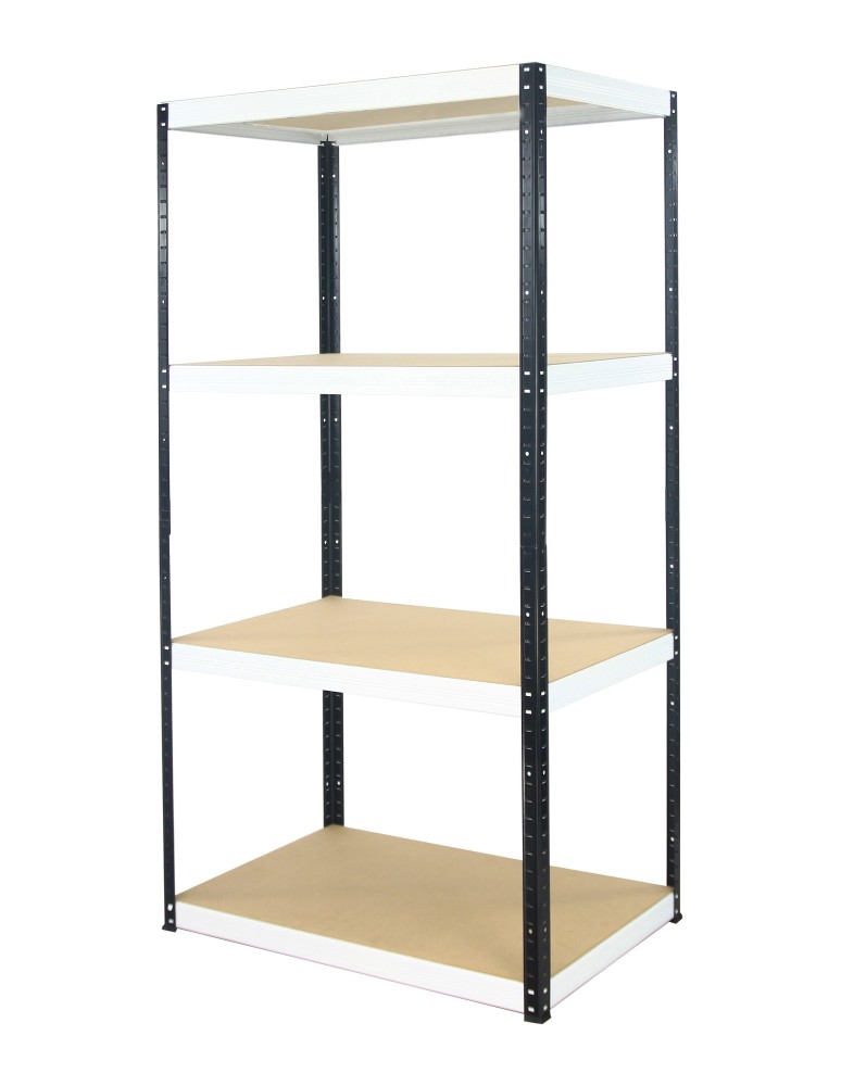 Regały Magazynowe - Regał Helios 180x100x35 cm 4 półki/275kg Biało-Pomarańczowy - product b2b.wamar.biz 13