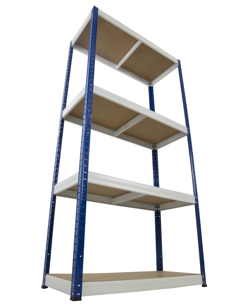 Regały Magazynowe - Regał Helios 180x120x30 cm 4 półki/275kg Biało-Pomarańczowy - product b2b.wamar.biz 19