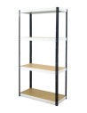 Regał Helios 180x110x35 cm 4 półki/275kg Czarno-Biały