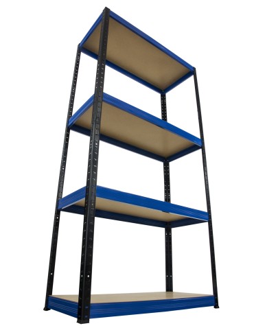 Regały - Regał Helios 180x120x60 cm 4 półki/275kg Czarno-Biały - product 13