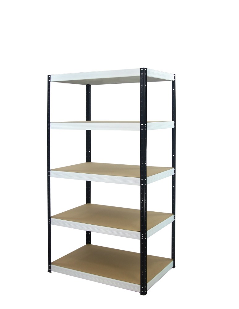 Regały Magazynowe - Regał Helios 180x75x45 cm 5 półek/275kg Biało-Pomarańczowy - product b2b.wamar.biz 10