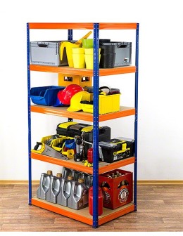 Regał Helios 180x100x35 cm 5 półek/275kg Biało-Pomarańczowy - product 2