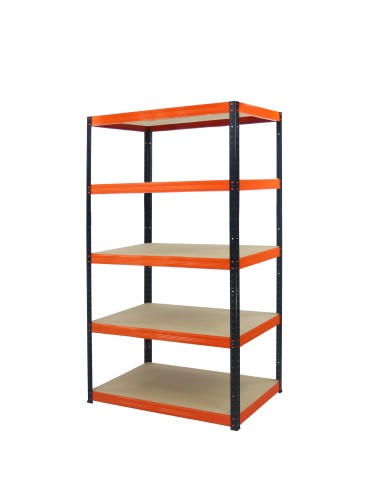 Regały Magazynowe - Regał Helios 180x120x35 cm 5 półek/275kg Biało-Pomarańczowy - product 11