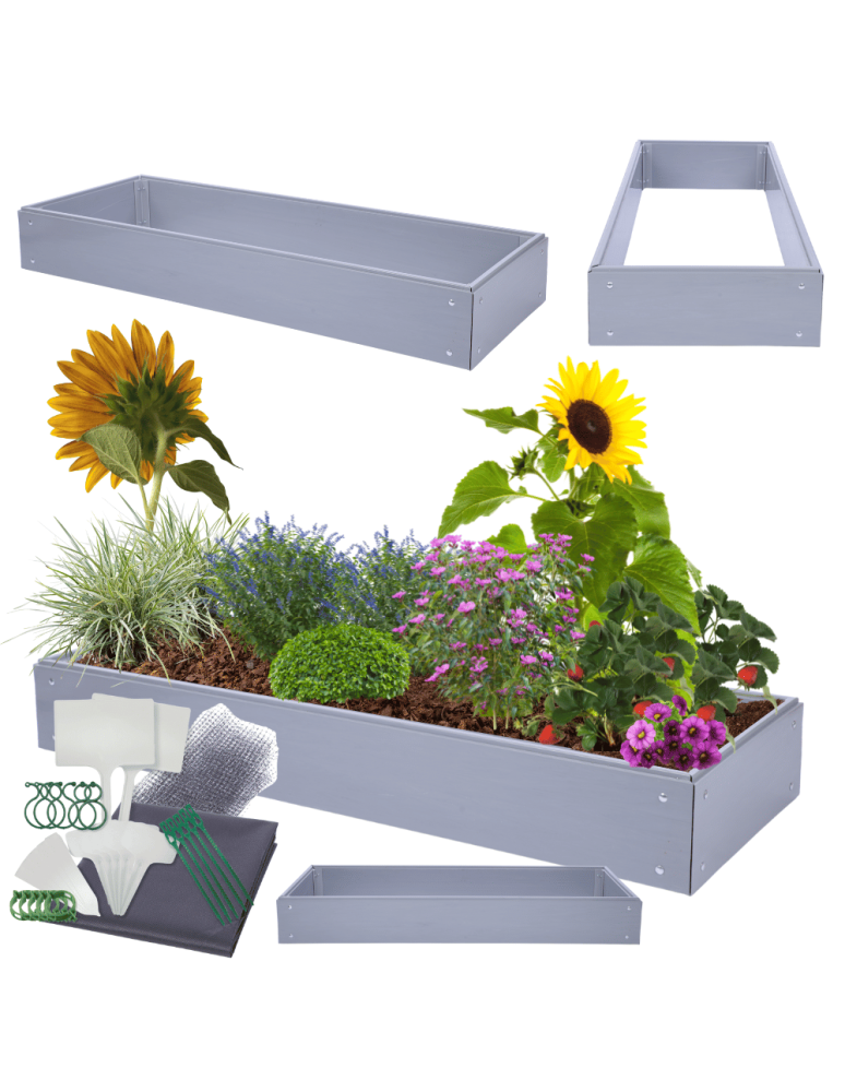 Warzywnik z tworzywa sztucznego - Skrzynia na warzywa TRWAŁA grządka warzywnik 20x140x60 warzywniak PCV - product b2b.wamar.biz 1