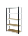 Regał Helios 196x90x35 cm 5 półek/275kg Czarno-Biały