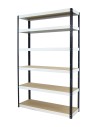 Regał Helios 196x110x35 cm 6 półek/275kg Czarno-Biały