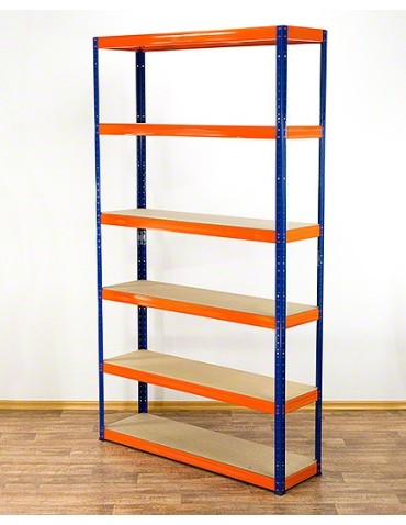 Regały - Regał Helios 196x120x45 cm 6 półek/275kg Czarno-Biały - product 3