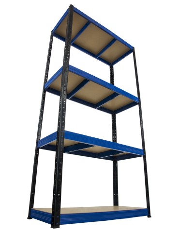 Regały - Regał Helios 180x110x50 cm 4 półki/350kg Czarno-Pomarańczowy - product 16