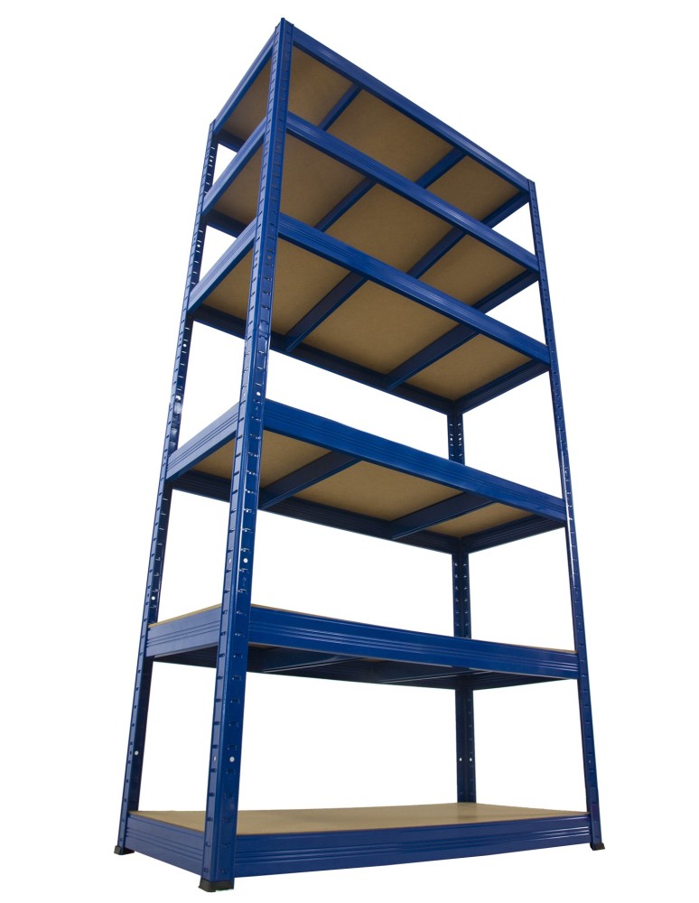 Regały Magazynowe - Regał Helios 196x90x35 cm 6 półek/350kg Biało-Pomarańczowy - product b2b.wamar.biz 13