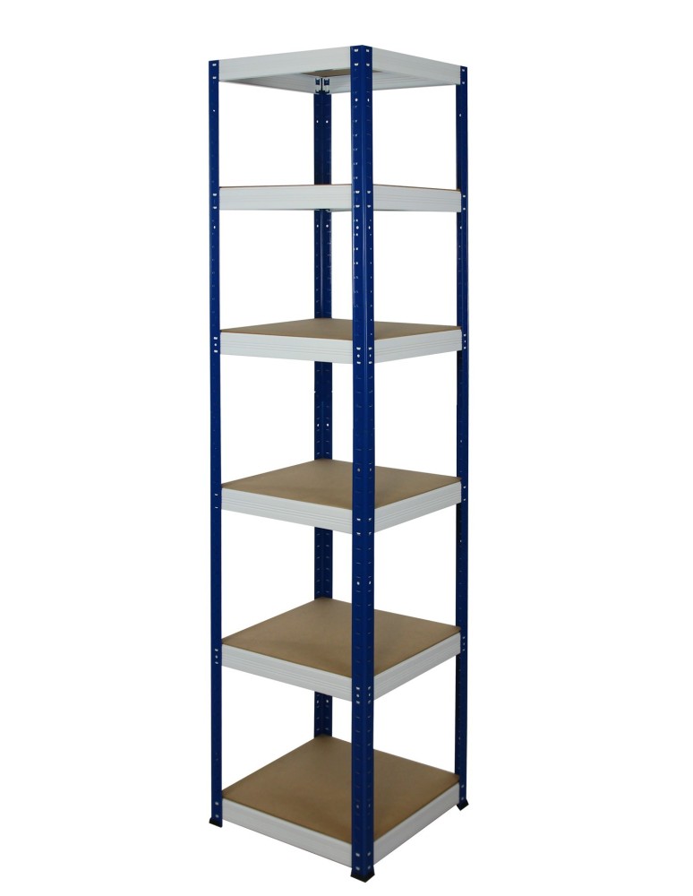 Regały - Regał Helios 196x45x45 cm 6 półek/175kg Biało-Niebieski - product b2b.wamar.biz 1