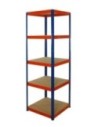 Regał Helios 180x60x60 cm 5 półek/175kg Niebiesko-Pomarańczowy