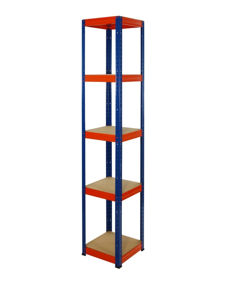 Regały - Regał Helios 213x35x35 cm 5 półek/175kg Niebiesko-Pomarańczowy - product b2b.wamar.biz 1