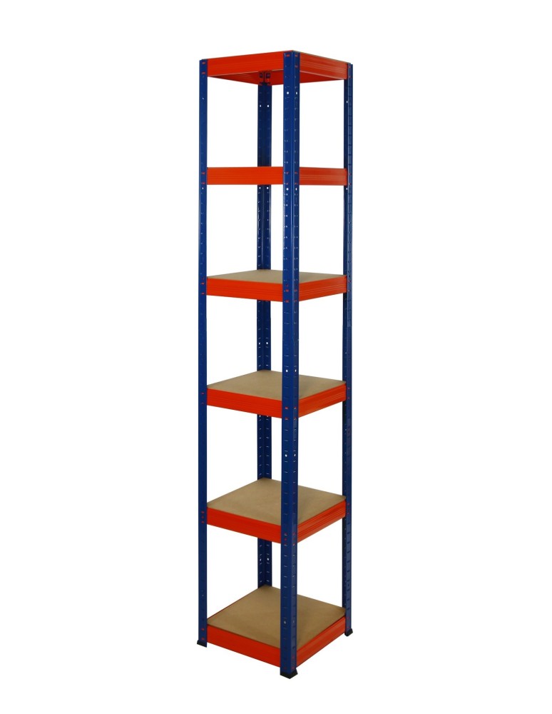 Regały - Regał Helios 213x35x35 cm 6 półek/175kg Niebiesko-Pomarańczowy - product b2b.wamar.biz 1