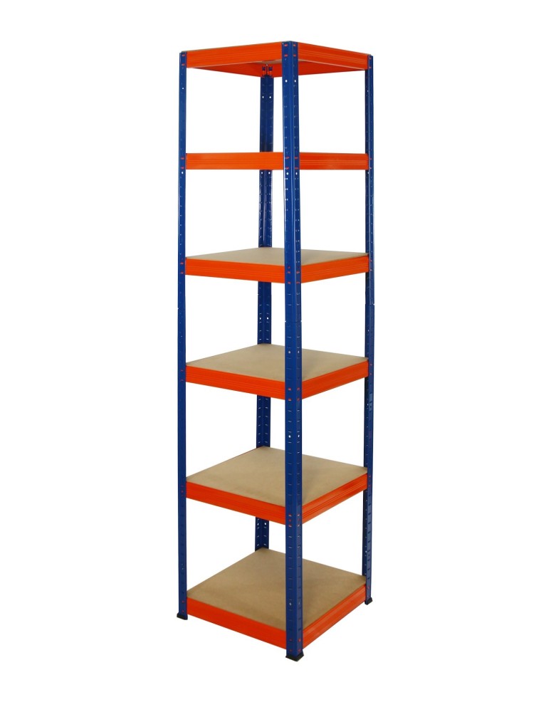 Regały - Regał Helios 213x40x40 cm 6 półek/175kg Niebiesko-Pomarańczowy - product b2b.wamar.biz 1