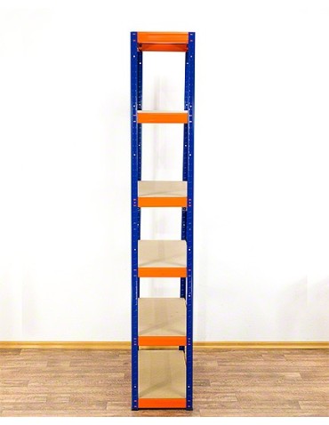 Regały Magazynowe - Regał Helios 213x75x60 cm 6 półek/350kg Biało-Pomarańczowy - product 2