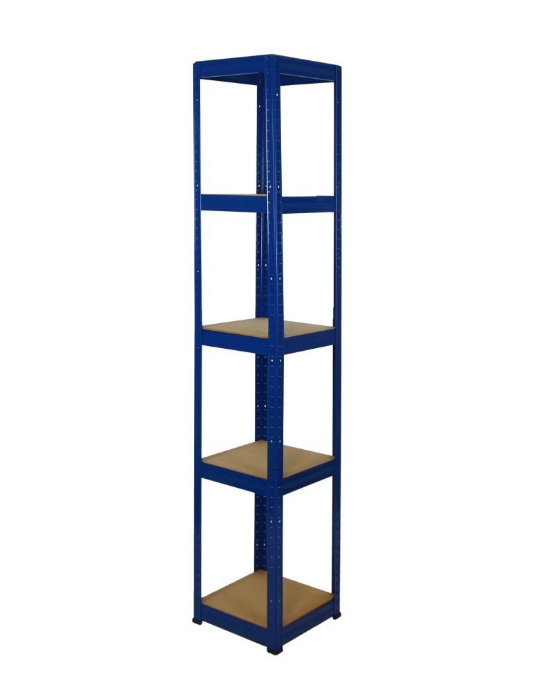 Regały - Regał Helios 213x35x35 cm 5 półek/175kg Niebiesko-Niebieski - product b2b.wamar.biz 1