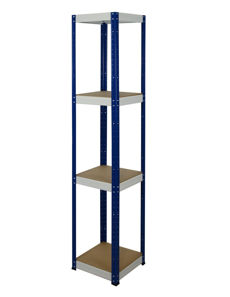 Regały - Regał Helios 180x35x35 cm 4 półki/175kg Niebiesko-Biały - product b2b.wamar.biz 1