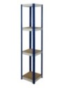 Regał Helios 180x35x35 cm 4 półki/175kg Niebiesko-Biały