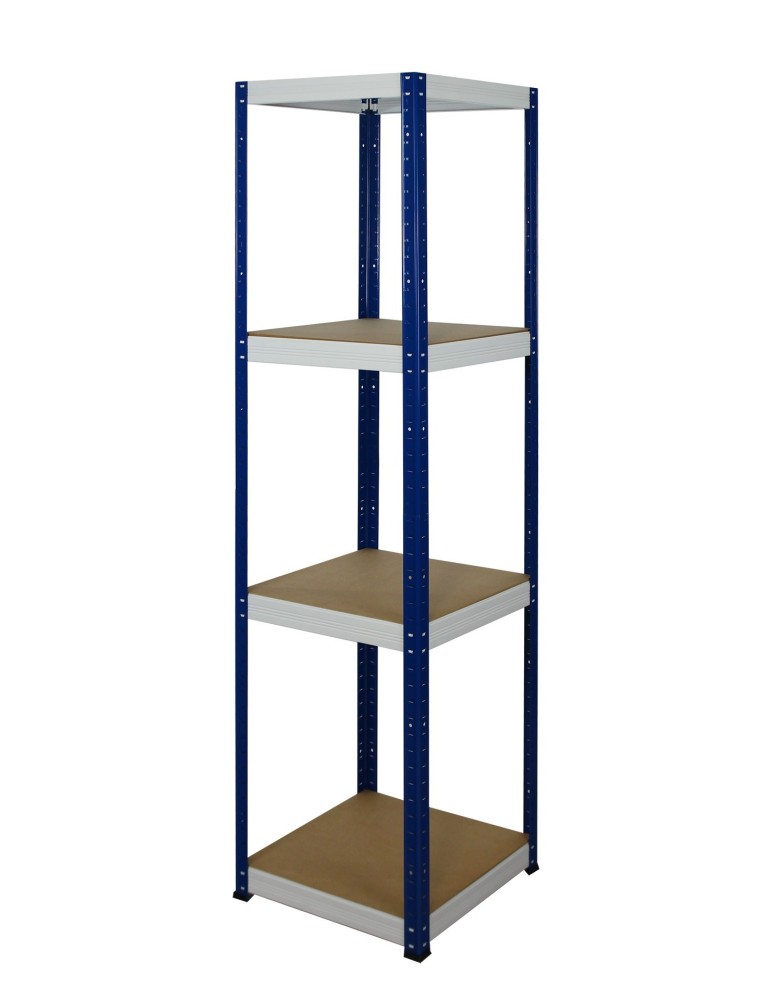 Regały - Regał Helios 180x45x45 cm 4 półki/175kg Niebiesko-Biały - produkt b2b.wamar.biz 1