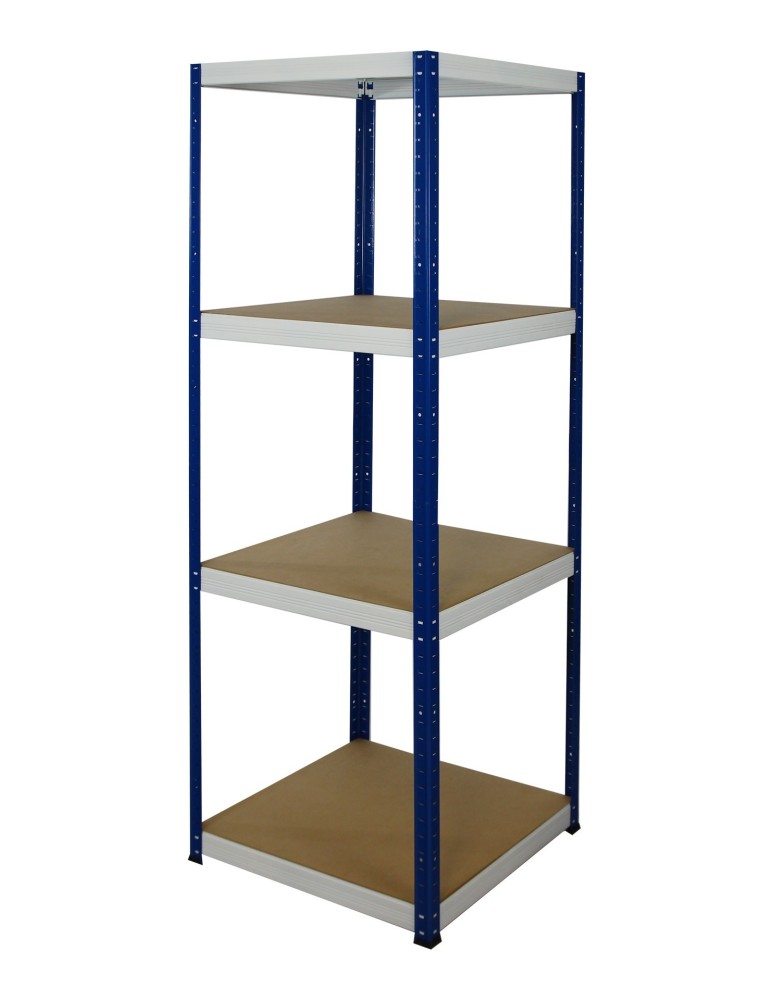 Regały - Regał Helios 180x60x60 cm 4 półki/175kg Niebiesko-Biały - product b2b.wamar.biz 1