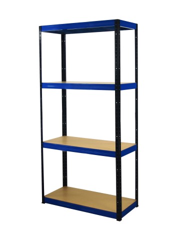 Regały - Regał Helios 180x75x50 cm 4 półki/350kg Czarno-Biały - produkt 11